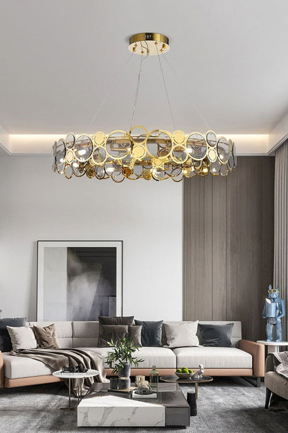 Adrianna Glass Round Chandelier - morylighting