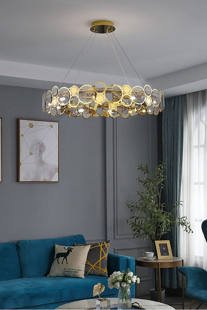 Adrianna Glass Round Chandelier - morylighting