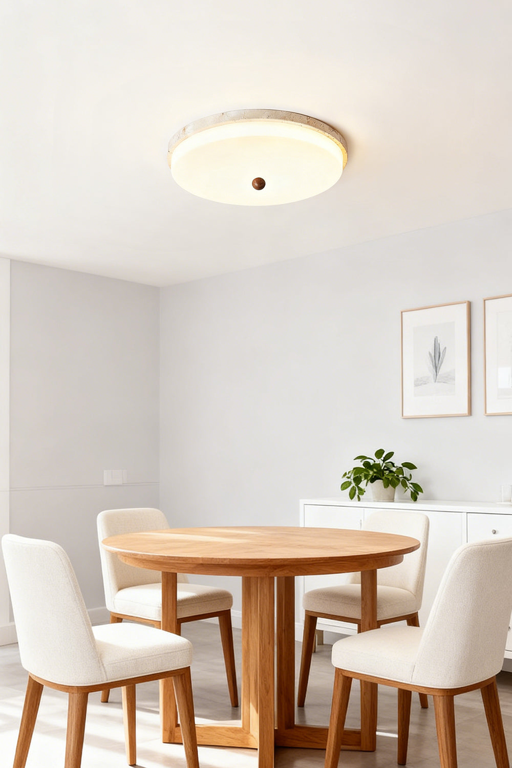 Aeon Travertine Globe Ceiling Light - view 11 | morylighting