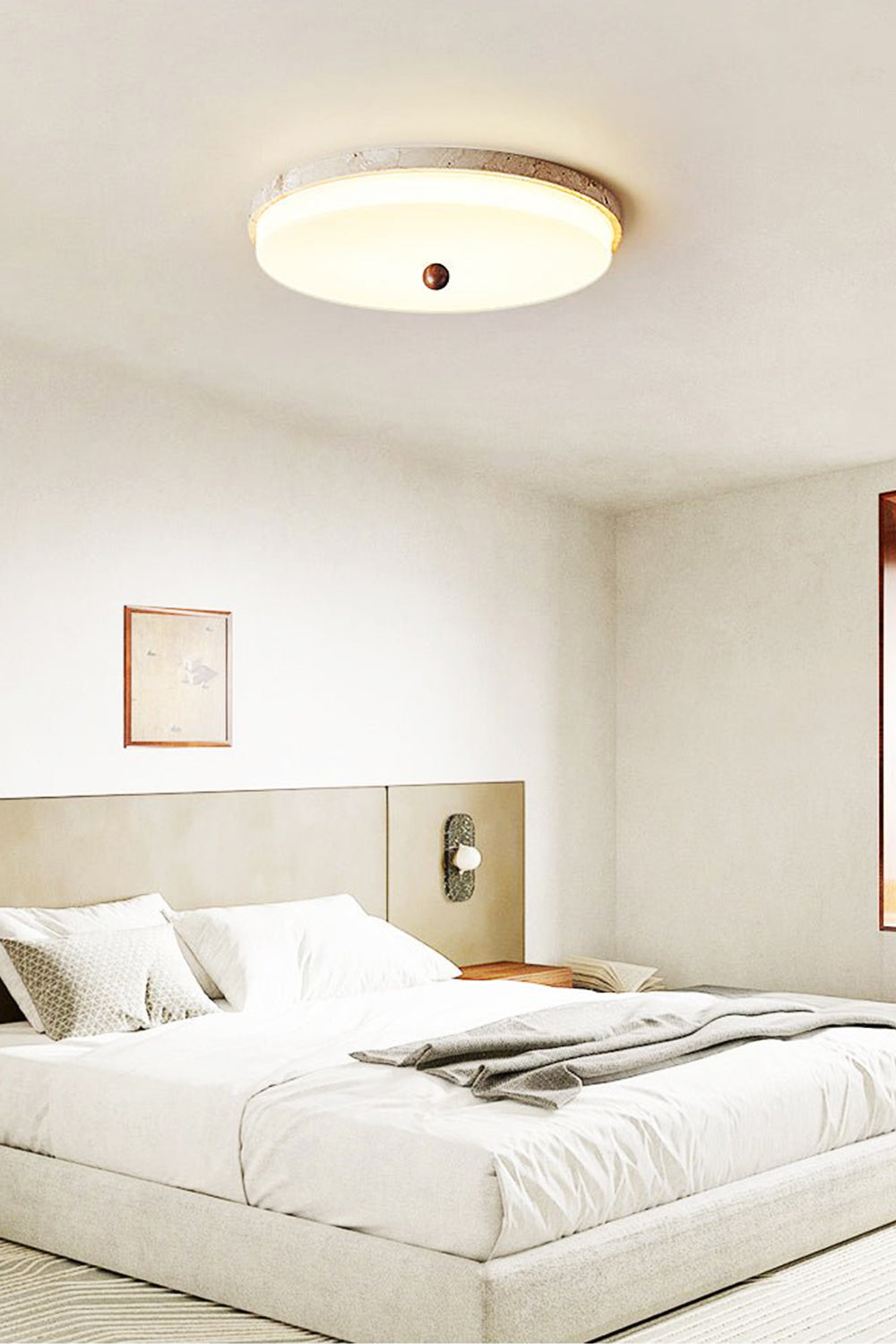 Aeon Travertine Globe Ceiling Light - view 9 | morylighting