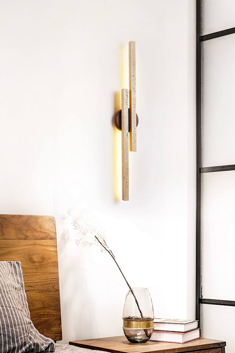 Aeris Travertine Wall Light - view 4 | morylighting