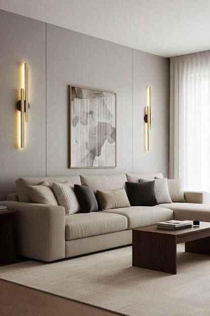 Aeris Travertine Wall Light - view 3 | morylighting