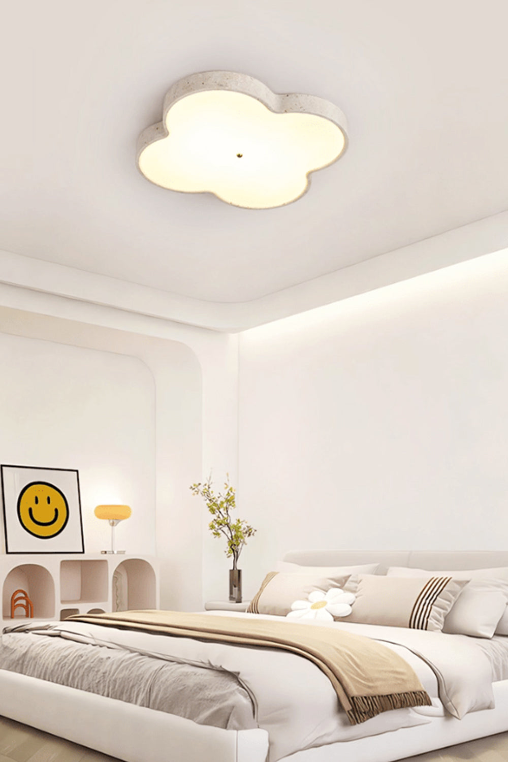 Aethel Cloud Travertine Ceiling Lamp - view 10 | morylighting