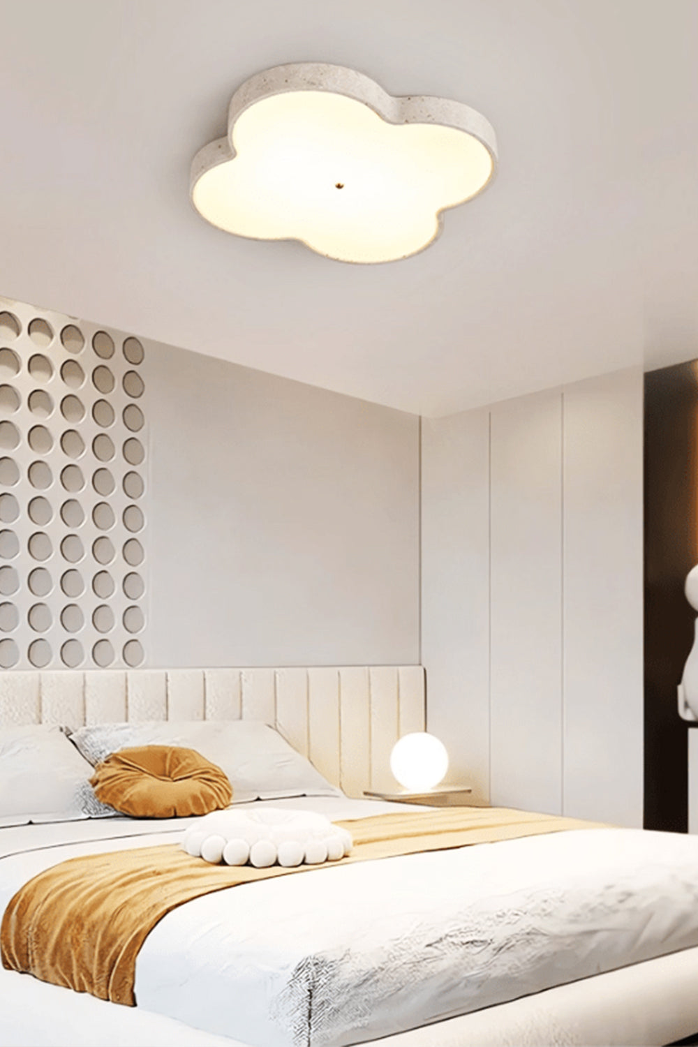 Aethel Cloud Travertine Ceiling Lamp - view 12 | morylighting