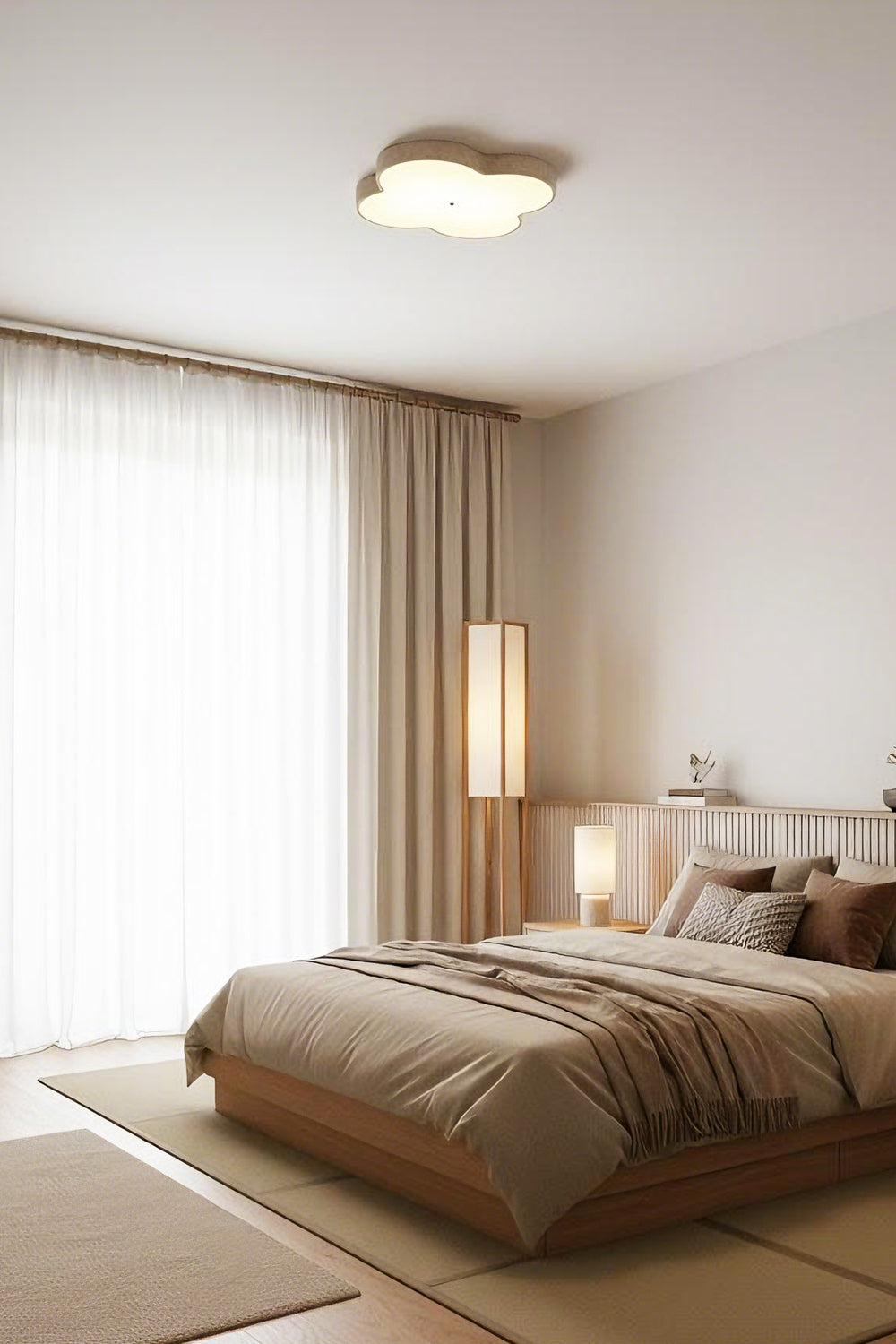 Aethel Cloud Travertine Ceiling Lamp - view 7 | morylighting