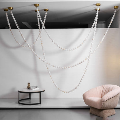 Alabaster Pearl Necklace Chandelier