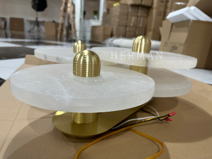 Median Alabaster Flush mount - 4 Surface