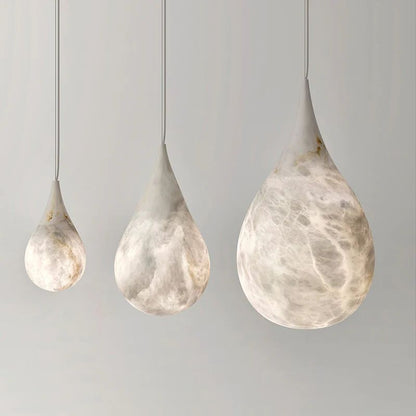 Alabaster Teardrop Single Pendant