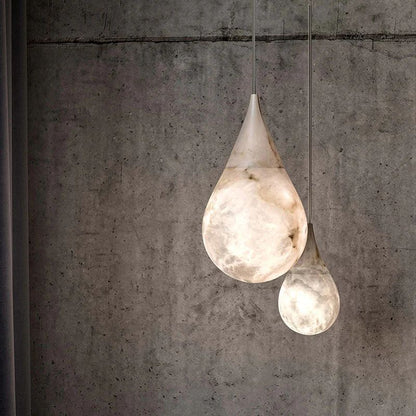 Alabaster Teardrop Single Pendant