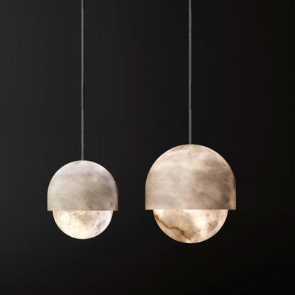 Morylighting Veridian Alabaster Small Pendant Light - Background Shot