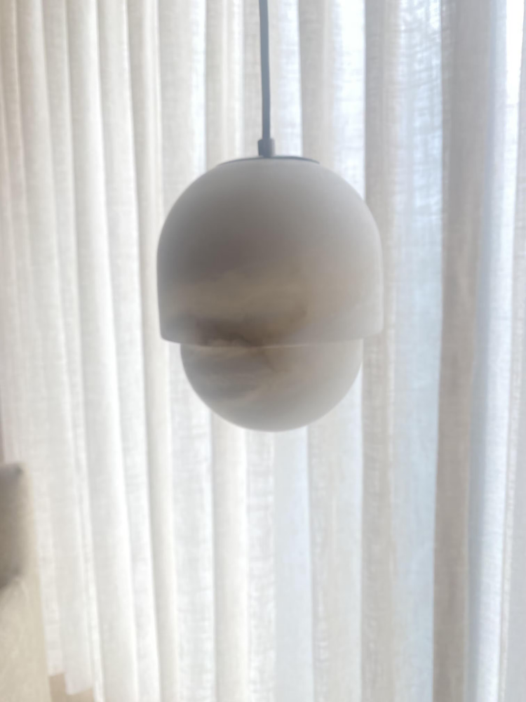 Morylighting Veridian Alabaster Small Pendant Light - Background Shot