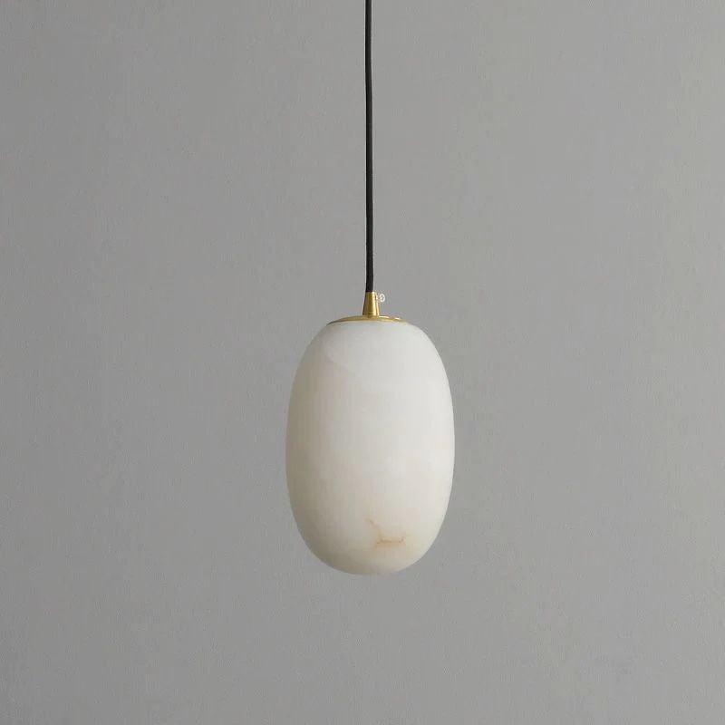 Morylighting Sculpted Alabaster Bedside Pendant Light - Background Shot