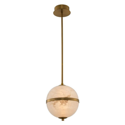 Morylighting Sculptural Alabaster LED Pendant - modern American kitchen