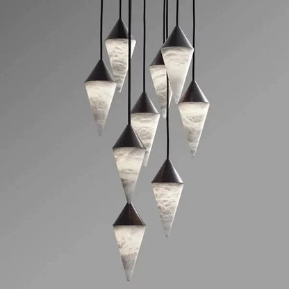 Morylighting Alabaster Cone Pendant Light - Background Shot