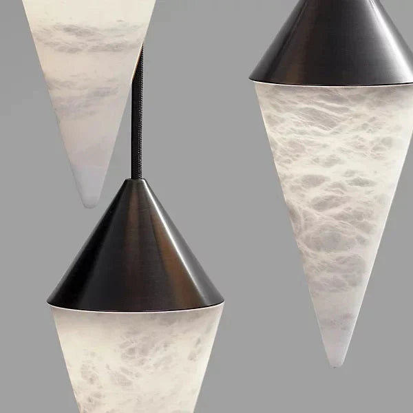 Morylighting Alabaster Cone Pendant Light - Background Shot