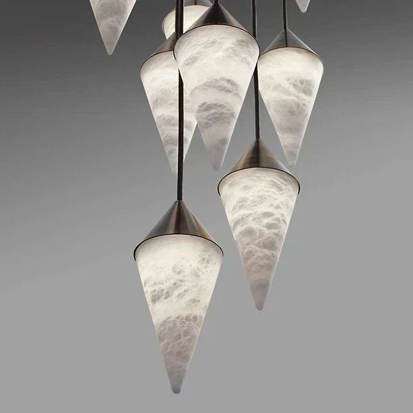 Morylighting Alabaster Cone Pendant Light - Background Shot