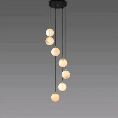 Alabaster Global Staircase Chandelier