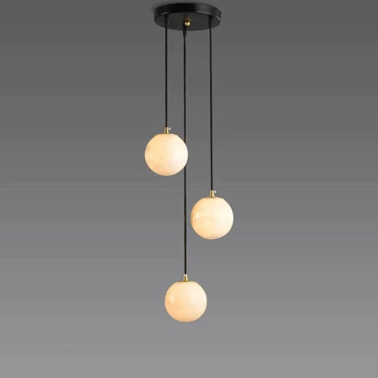 Morylighting Luminous Alabaster Wavy Chandelier - grand American foyer with two-story ceiling