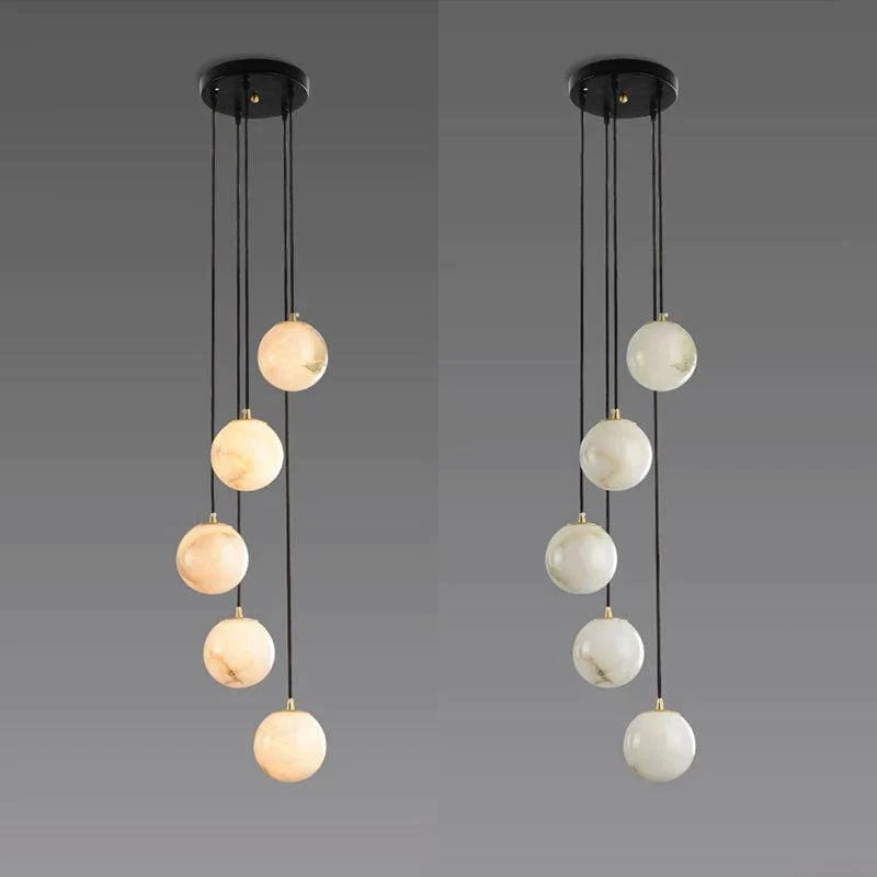 Morylighting Luminous Alabaster Wavy Chandelier - Background Shot
