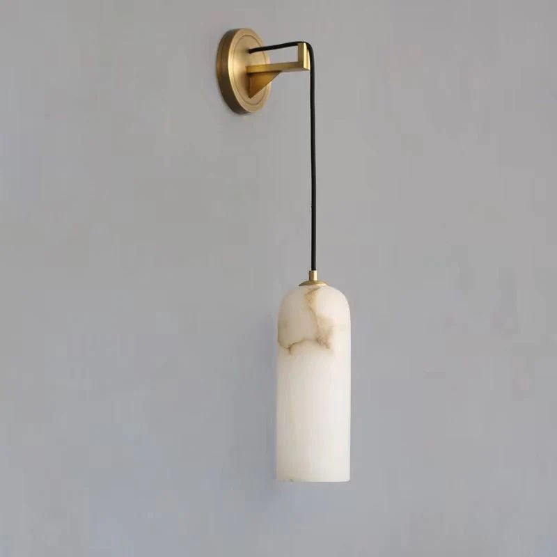 Morylighting Sculpted Alabaster Wall Sconce - American formal living room