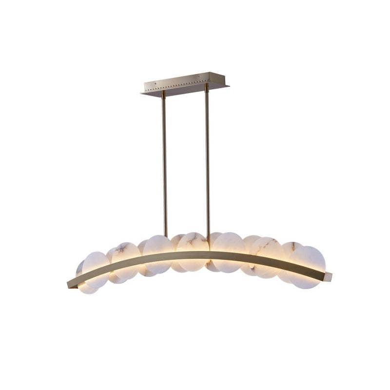 Morylighting Snowflake Alabaster Linear Chandelier - Background Shot