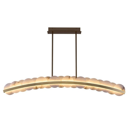 Morylighting Horizon Alabaster Linear Chandelier 60" - Background Shot