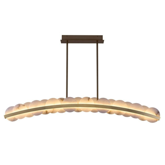 Morylighting Horizon Alabaster Linear Chandelier 60" - Background Shot