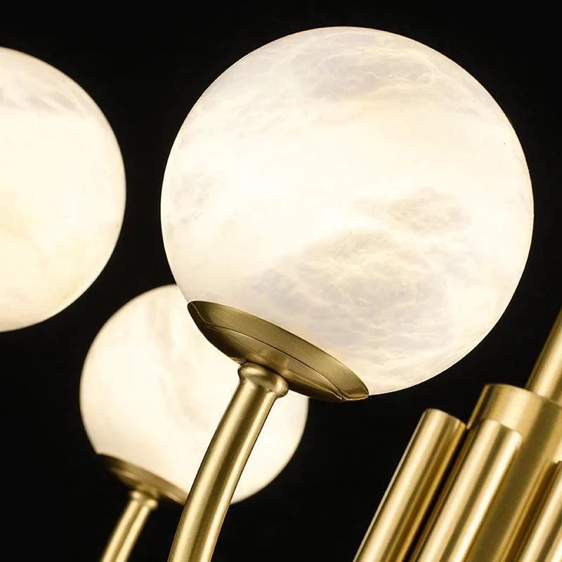 Morylighting Celestial Alabaster Brass Chandelier - Background Shot