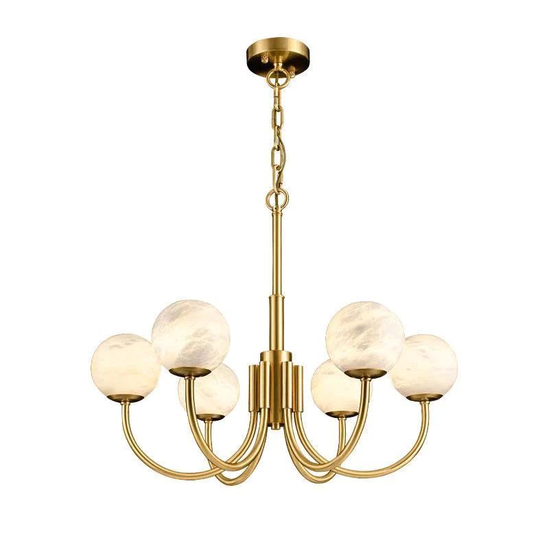 Morylighting Celestial Alabaster Brass Chandelier - Background Shot