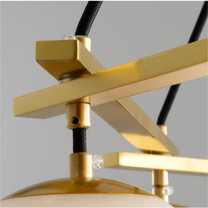 Morylighting Lumina Alabaster Modern Round Chandelier - Background Shot