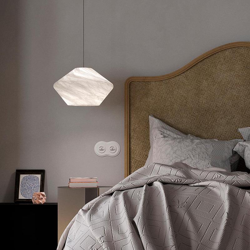 Morylighting Alabaster Orb Pendant - grand American foyer with double-height ceiling