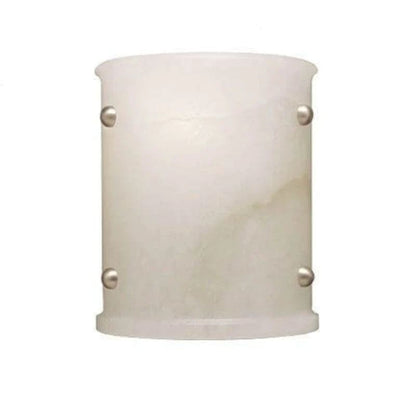 Morylighting Alabaster Arc Semi-Cylindrical Wall Sconce - American transitional great room with cathedral ceiling