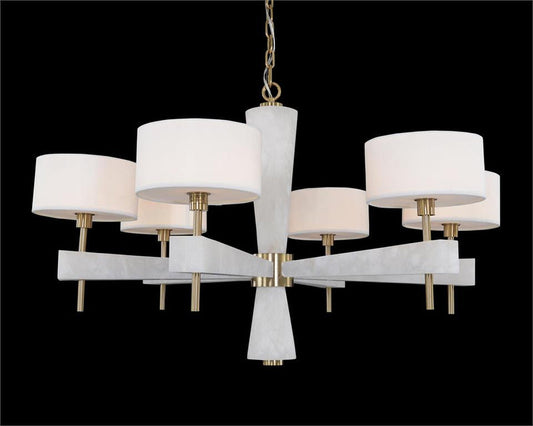 Morylighting Alabaster Radiance Six-Light Round Chandelier - Background Shot