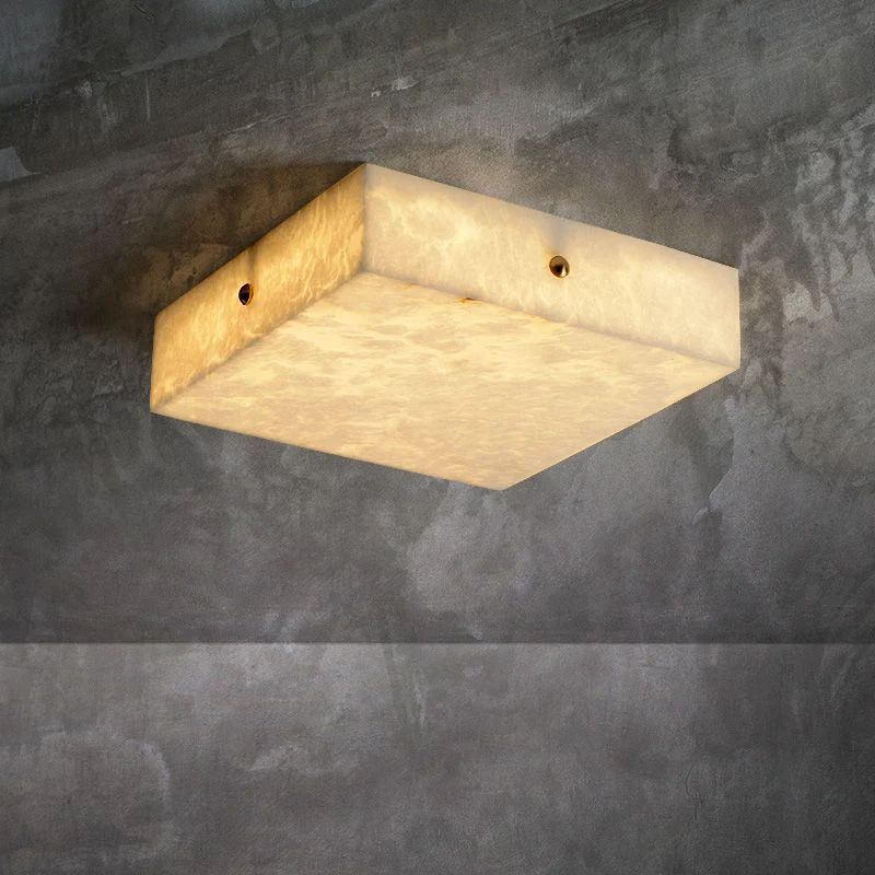 Alabaster Square Flushmount  15.8"L 19.7"L