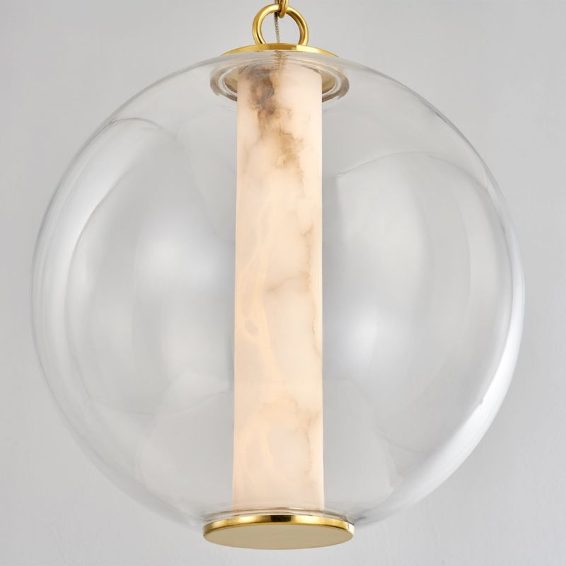 Morylighting Alabaster Aura Globe Pendant - Background Shot