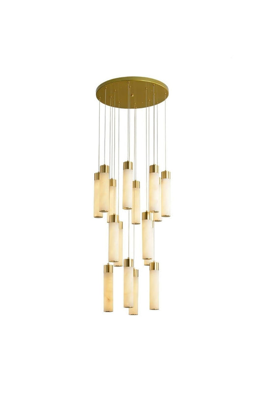 Alabaster Celestial Brass Cascade Chandelier | morylighting