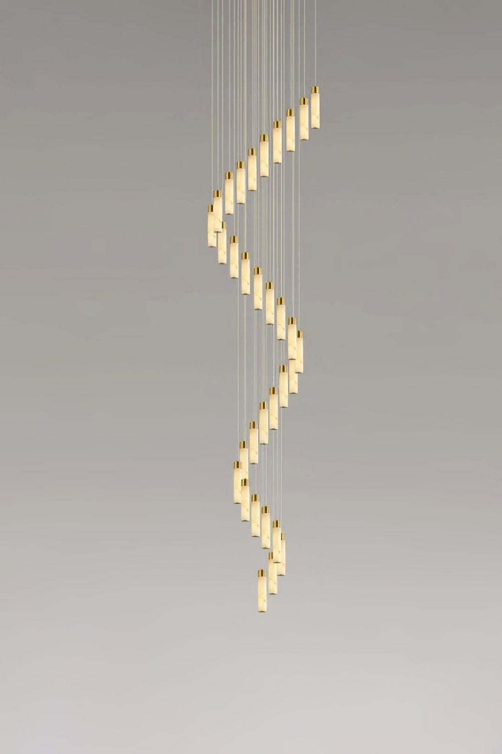 Alabaster Celestial Brass Cascade Chandelier - view 18 | morylighting