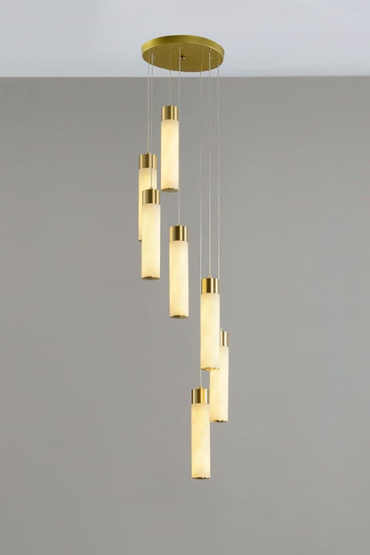Alabaster Celestial Brass Cascade Chandelier - view 12 | morylighting
