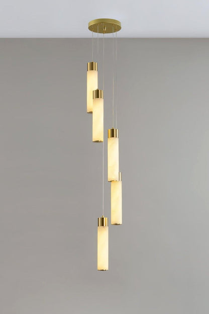 Alabaster Celestial Brass Cascade Chandelier - view 11 | morylighting