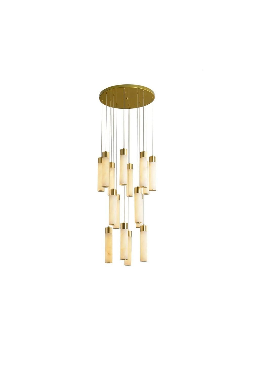 Alabaster Celestial Brass Cascade Chandelier - view 21 | morylighting