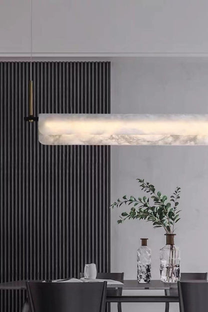 Alabaster Dining Linear Chandelier - morylighting