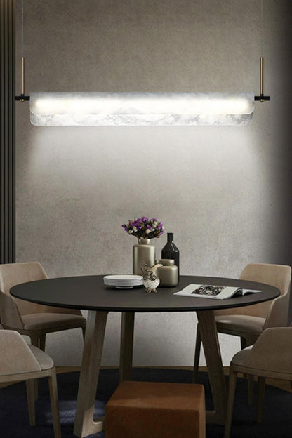 Alabaster Dining Linear Chandelier - morylighting