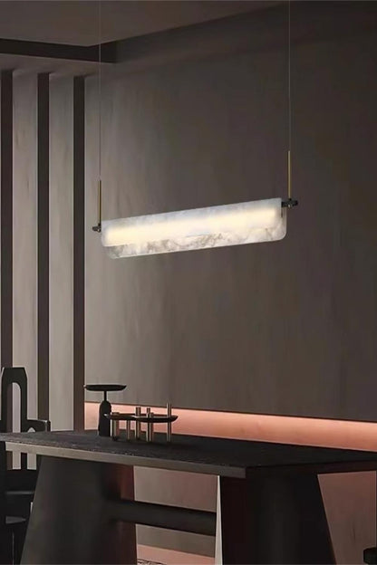 Alabaster Dining Linear Chandelier - morylighting