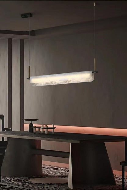 Alabaster Dining Linear Chandelier - morylighting