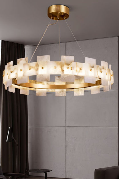Alabaster Halo Chandelier - morylighting
