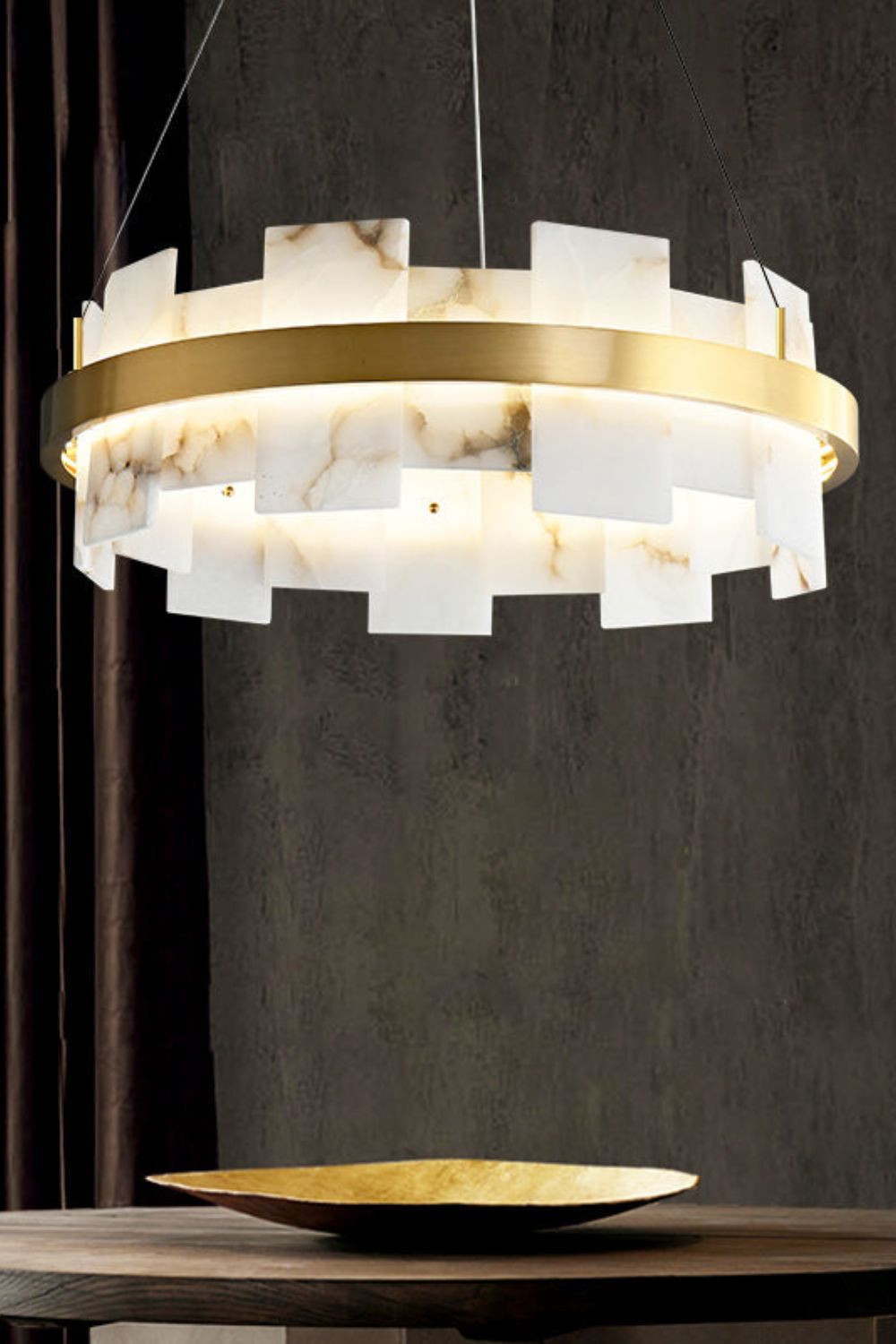 Alabaster Halo Chandelier - morylighting