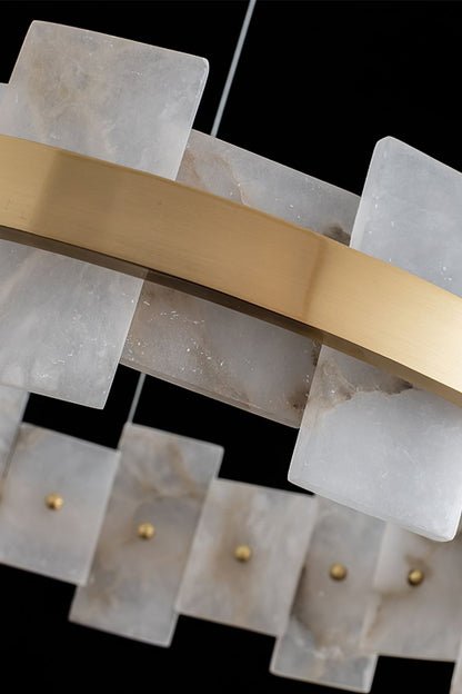 Alabaster Halo Chandelier - morylighting
