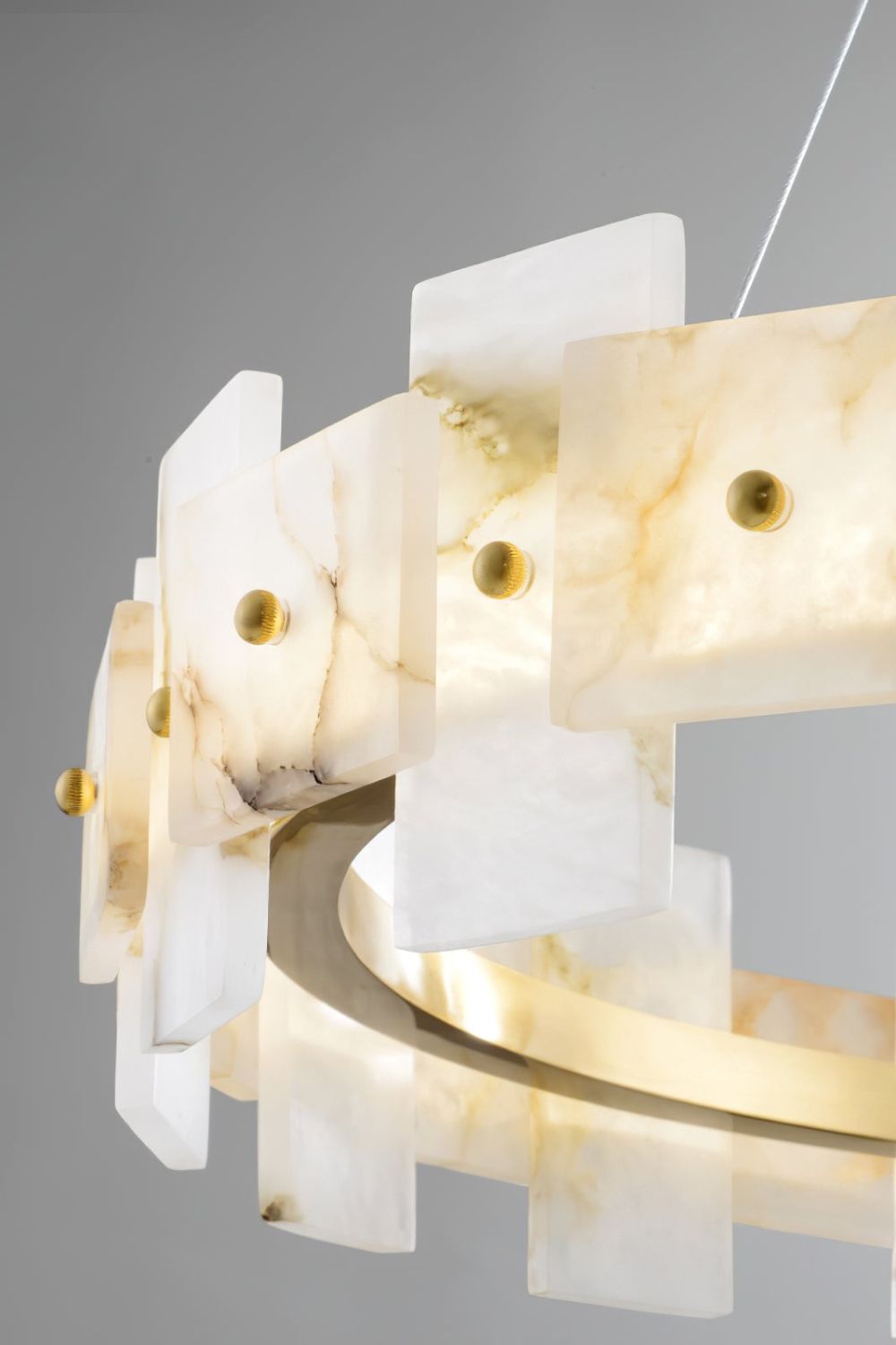 Alabaster Halo Chandelier - morylighting