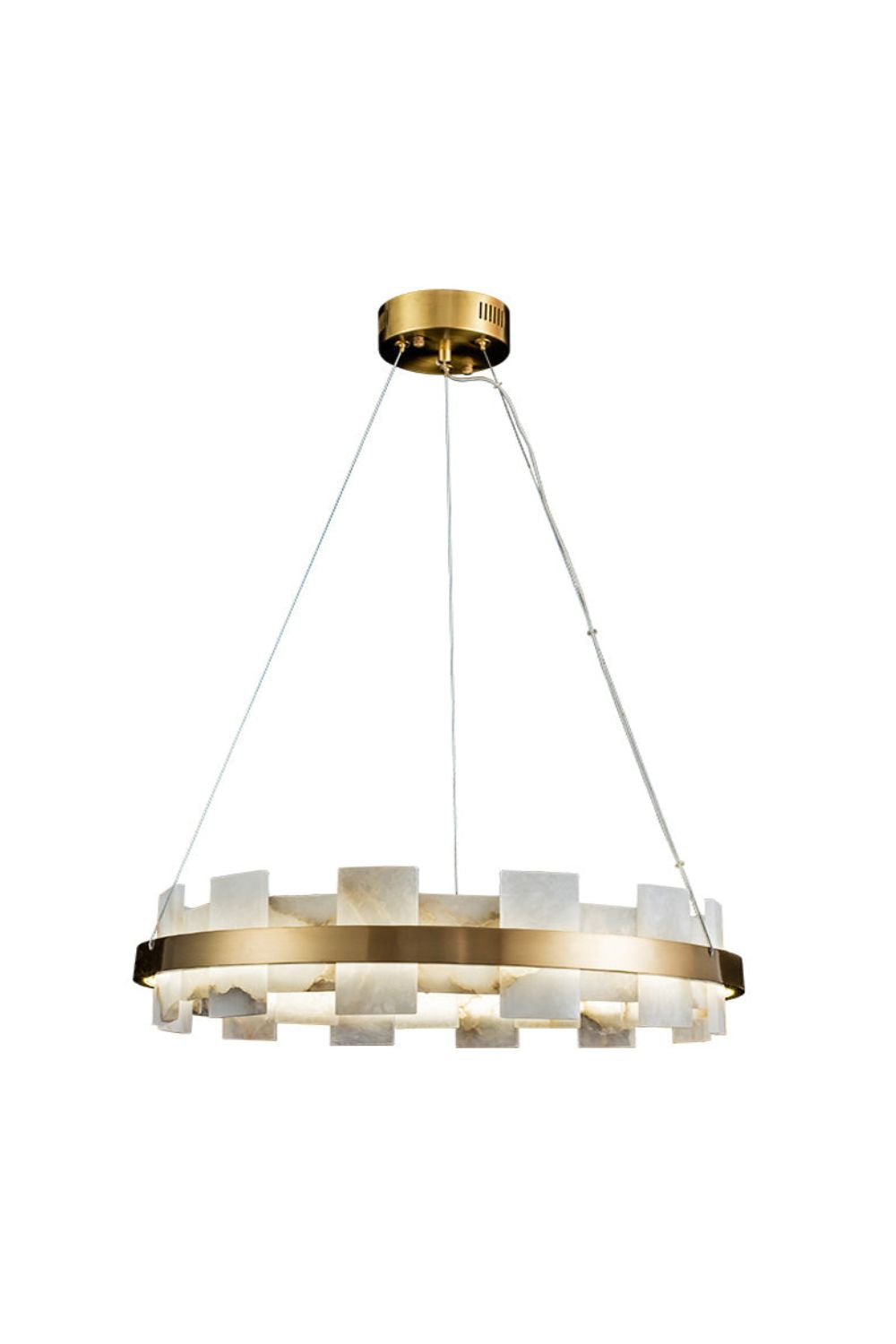 Alabaster Halo Chandelier - morylighting