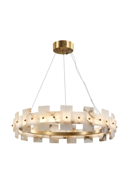 Alabaster Halo Chandelier - morylighting